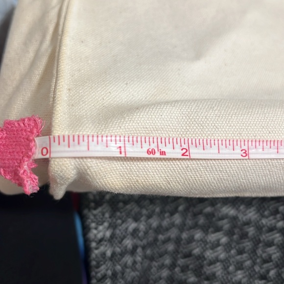 Dewdrop Canvas Tote with Leather handles - Picture 8 of 12